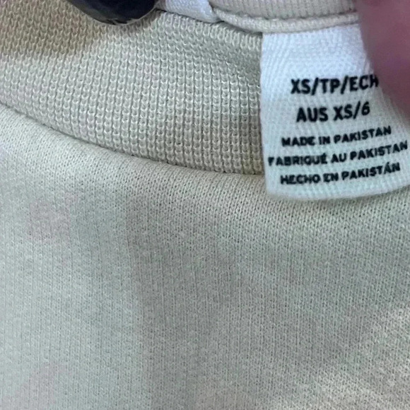 Off-white tan cream Roxy Lazy Days in Paradise Sweatshirt Comfy Crewneck XS - Picture 7 of 7